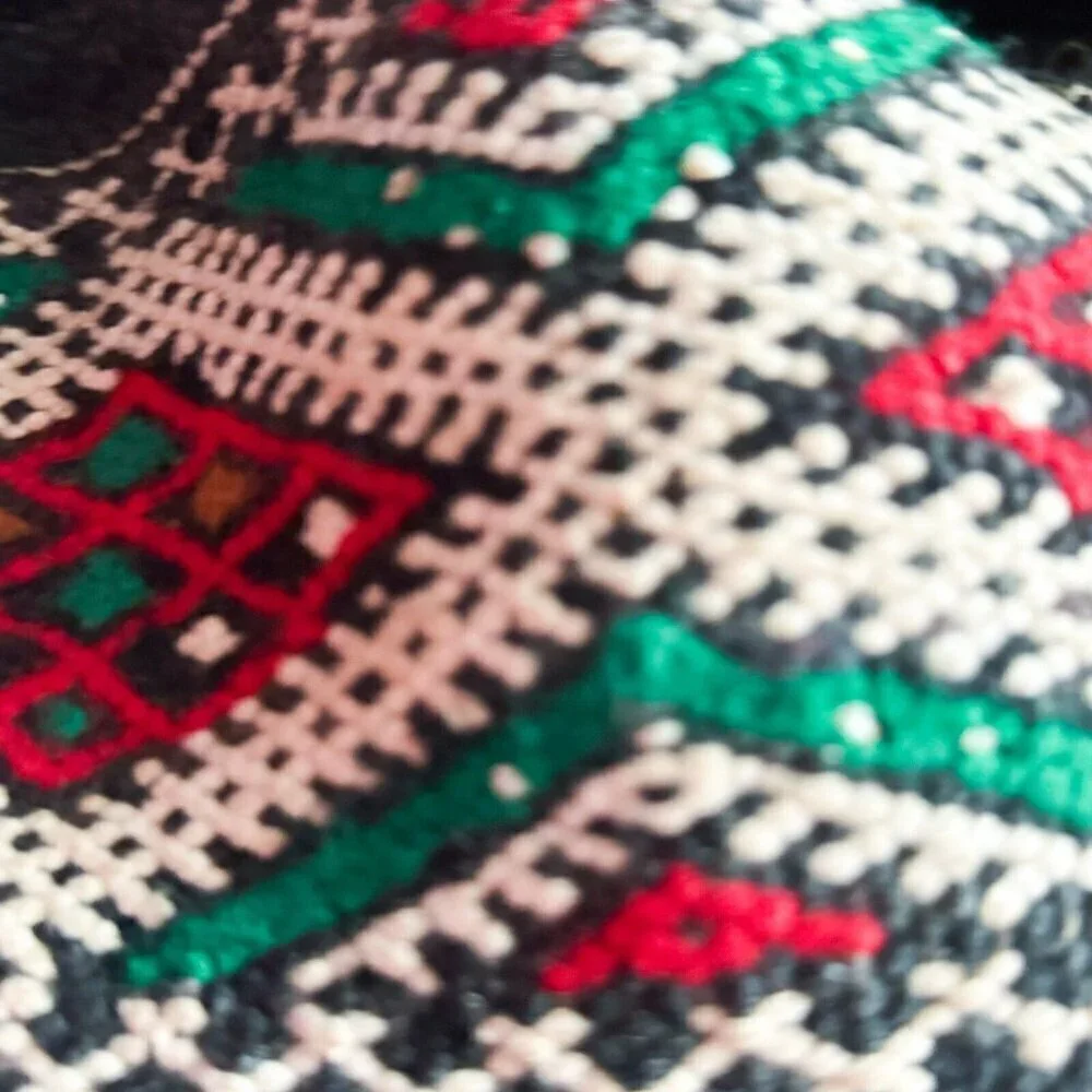 Vintage Handmade Ethnic Kilim Leather LArge Backpack
